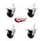 Service Caster 3.5 Inch Phenolic Wheel Swivel 7/8 Inch Square Stem Caster Set Total Lock Brake SCC-SQTTL20S3514-PHS-78-4 - alternate 3